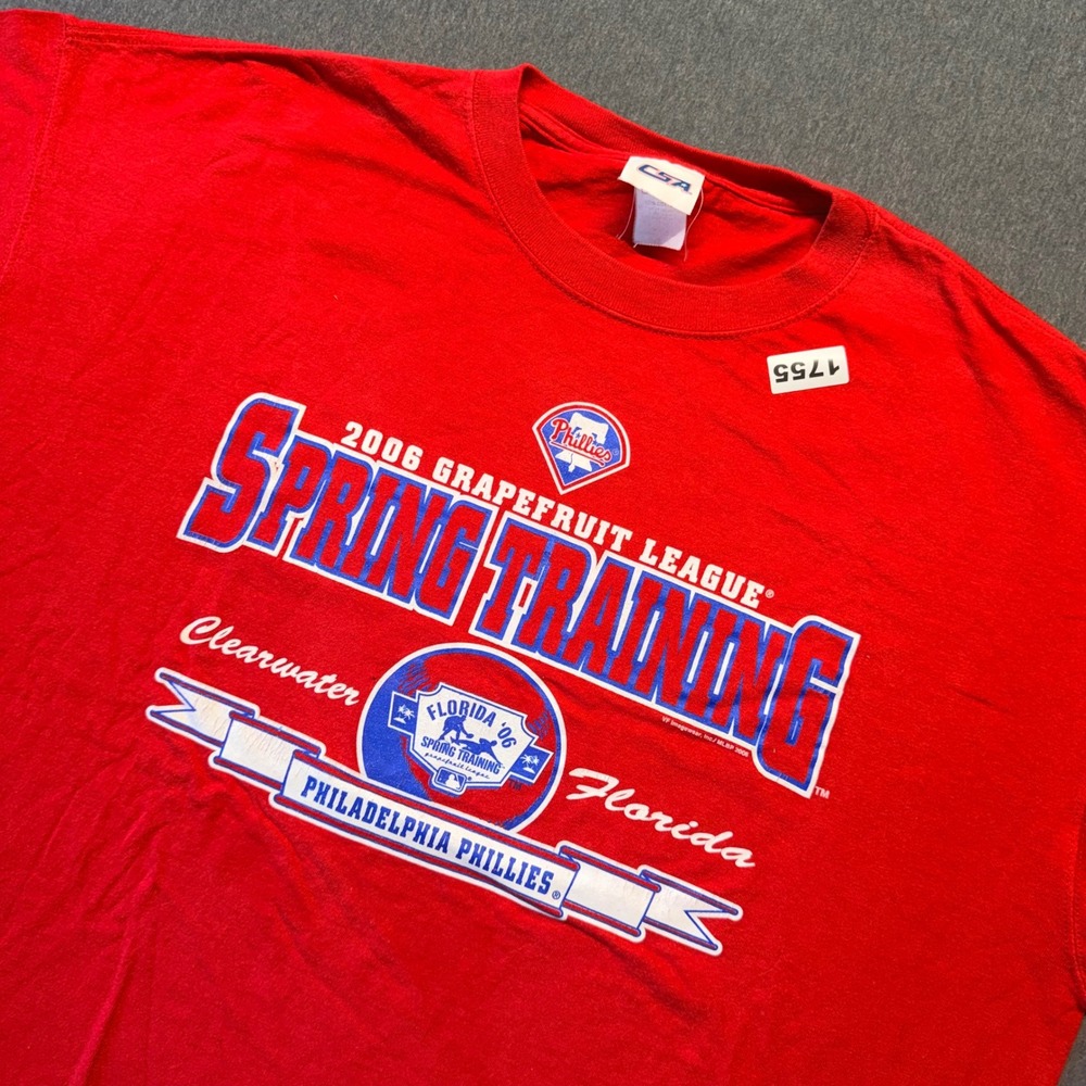 CSA Philadelphia Phillies 2006 Spring Training T-Shirt Red Mens 3XL Grapefruit